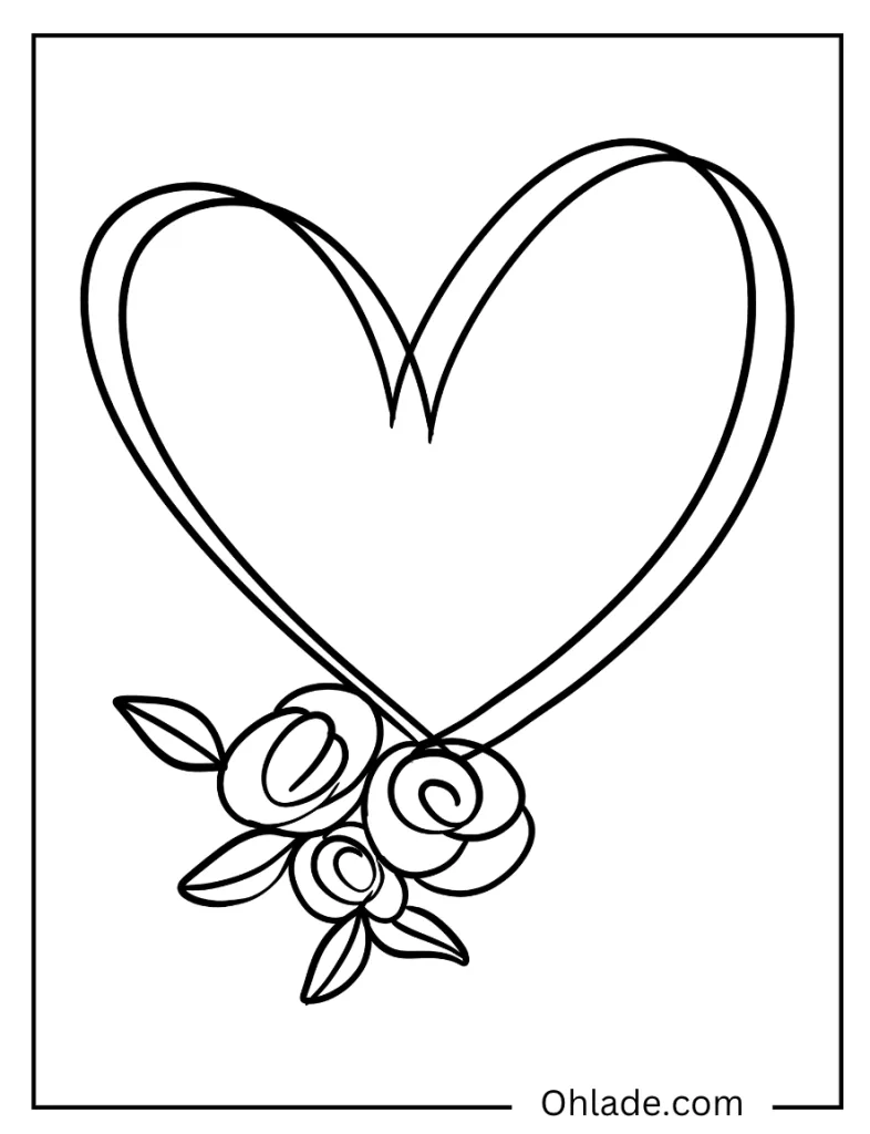 Valentine's Day Heart Coloring Sheet